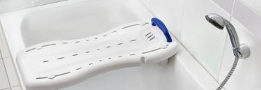 Aquatec Sorrento vridbar duschstol vridbar med armstöd badkarsstol på kanten badkarssits med ryggstöd