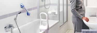 Aquatec Sansibar vägghängd duschstol uppfällbar duschpall på väggen pall justerbara ben