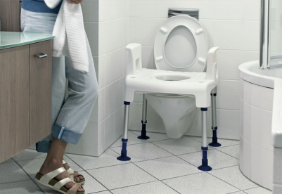 Fristående toalettstol, fast