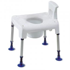 Aquatec Pico fristående toa plast lös toastol toalettförhöjare toalettstol armstöd