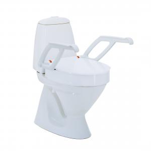 Aquatec 90000 toalettförhöjare med ergonomisk armstöd toastolshöjare olika höjder toalettsitshöjare enkel att fästa