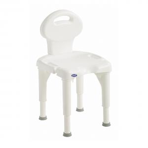 Aquatec i-Fit duschstol i plast höjdjusterbar duschstol ryggstöd lättvikt