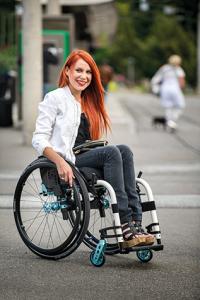 Manual wheelchair Küschall Champion blue frame