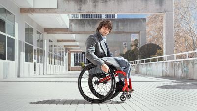 Manuell rullstol Küschall K-SERIES 2.0 röd fast ram hjälpmedel fastram 