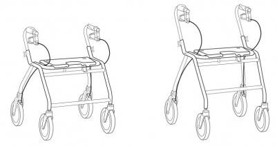 Dolomite Legacy Rollator stort gångutrymme lätt att fälla trygg rullator justerbar flera höjder