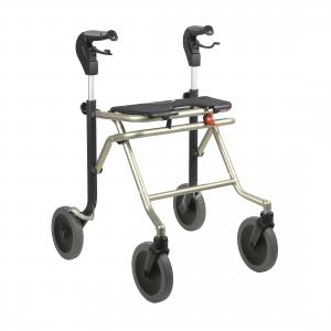 Dolomite Melody Rollator stilren design vajerfria bromsar lätt att fälla ihop rullator med kryckhållare