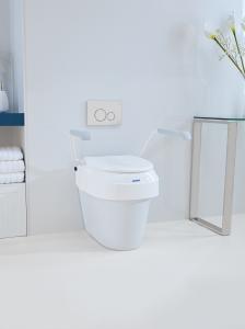 Aquatec 900 toalettförhöjare med handtag toastolshöjare med armstöd toalettsitshöjare enkel att fästa