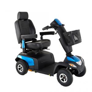 Invacare Orion Pro elscooter avancerad fjädring elscooter hög brukarvikt 160 kg lång körsträck 54 km krocktestad skoter