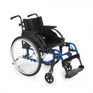 Manuell rullstol Invacare Action 3 NG hopfällbar vinkelfasta benstöd uppfällbar fotplatta