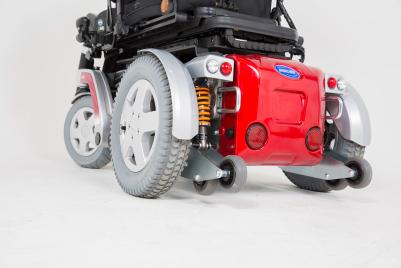 Invacare Storm 4 X-Plore eldriven rullstol inomhus utomhus bakhjulsdriven sittproblematik hjälpmedel permobil komfort